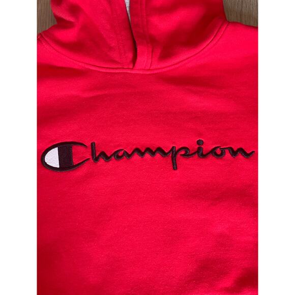 Champion Hoodie Boys XL Red Authentic Athletic with Pocket - Picture 2 of 5